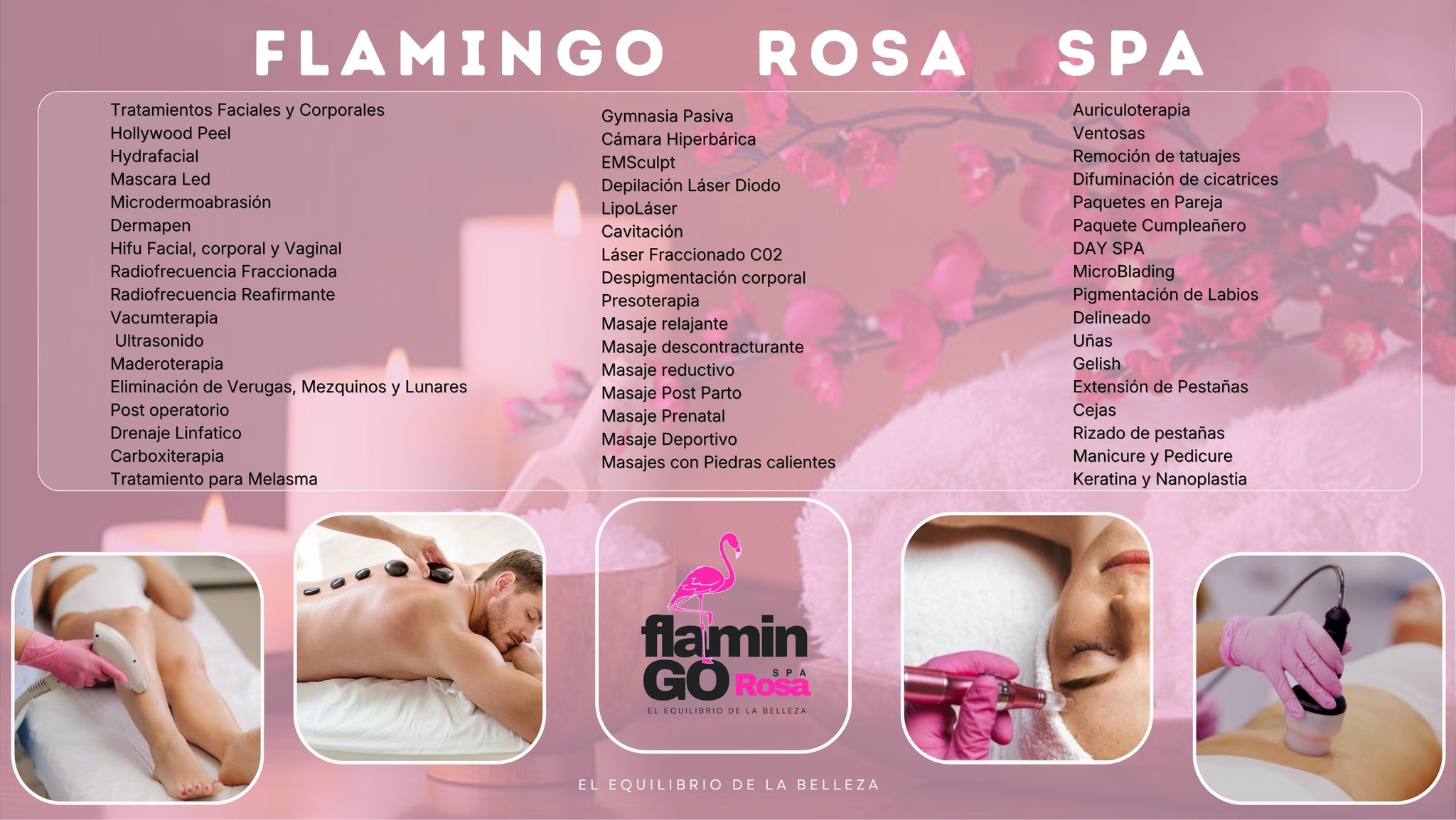 Servicios de Flamingo Rosa Spa